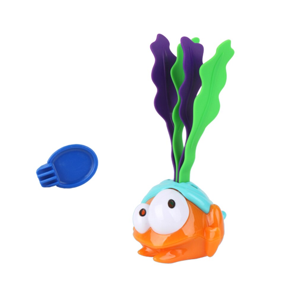 Kids Educational Toys for Children Tortoise Frog Animal Seaweed Water Induction Automatic LED Glowing Kids Bath Toy: Frog Orange