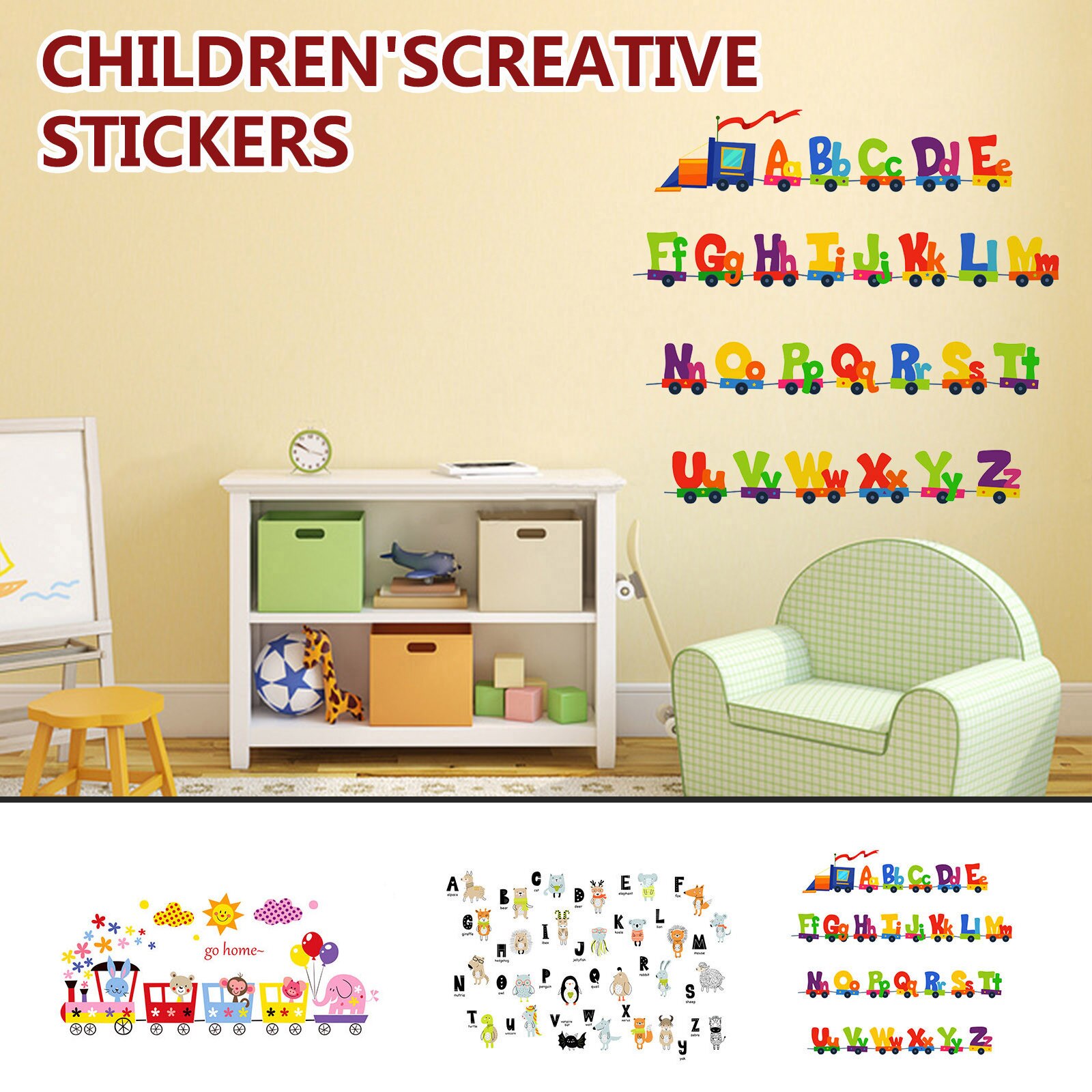 25 # Cartoon Dier Muurstickers Kinderkamer Slaapkamer Studie Sticker Kinderen Kamers Sticker Slaapkamer Decor Wall Art decals