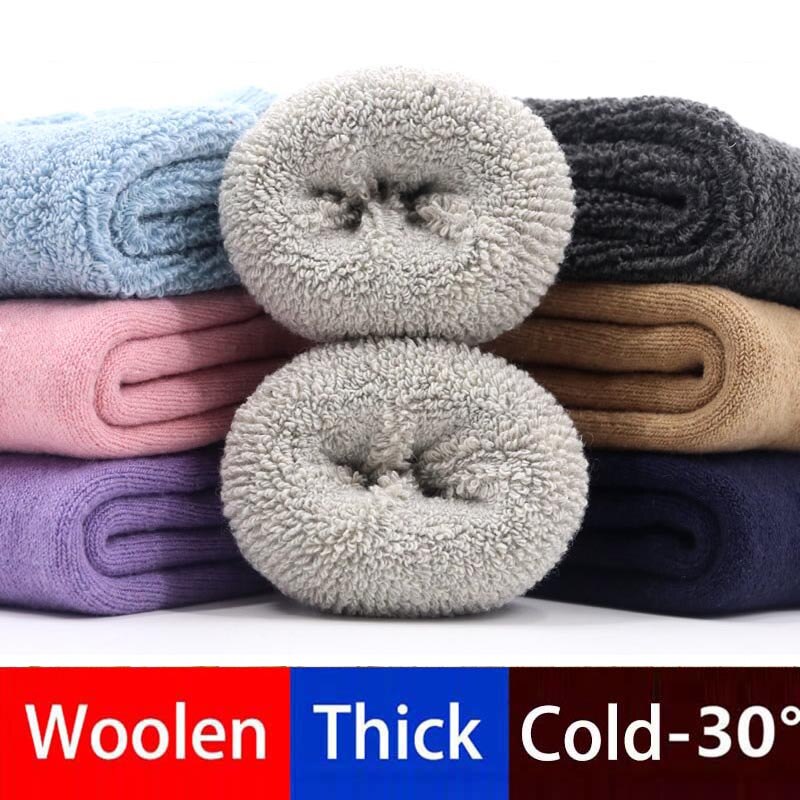 Termogulv børnestrømper 0-7t ægte uldne tykke småbørn baby drenge sokker vinter bløde varme pigestrømper  wz04