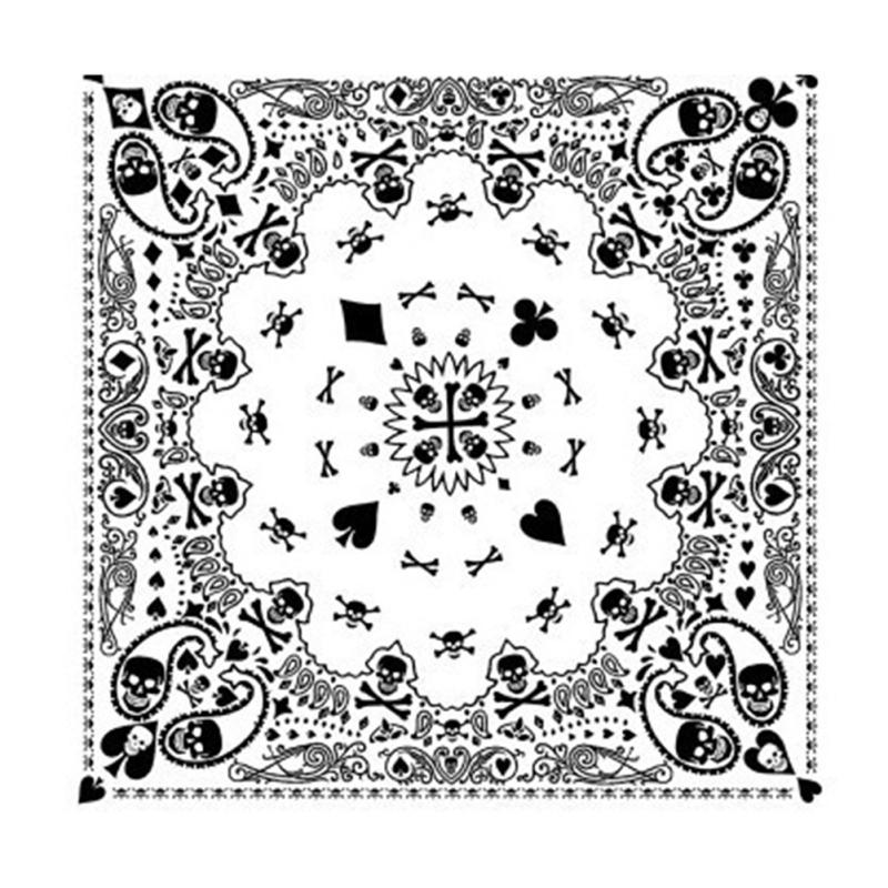 Huation Skull Bandana Gothic Hoofddeksels Haarband Sjaal Neck Bandana Headtie Mannen Accessoires P5H2: Default Title