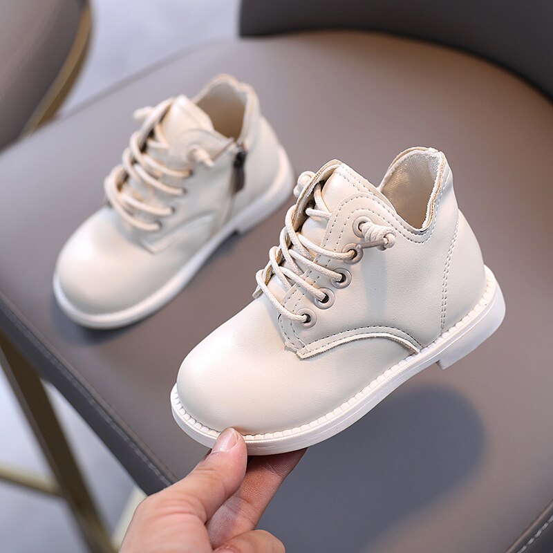 automne enfants chaussures en cuir souple enfant en bas âge enfants Martin bottes imperméable à l'eau confortable filles bottes