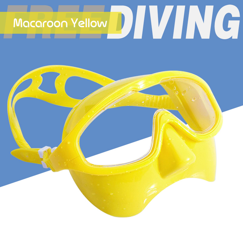 Occhialini subacquei regolabili antiappannamento impermeabile Snorkeling subacqueo tuffo maschera occhiali occhiali: Di Colore Giallo chiaro
