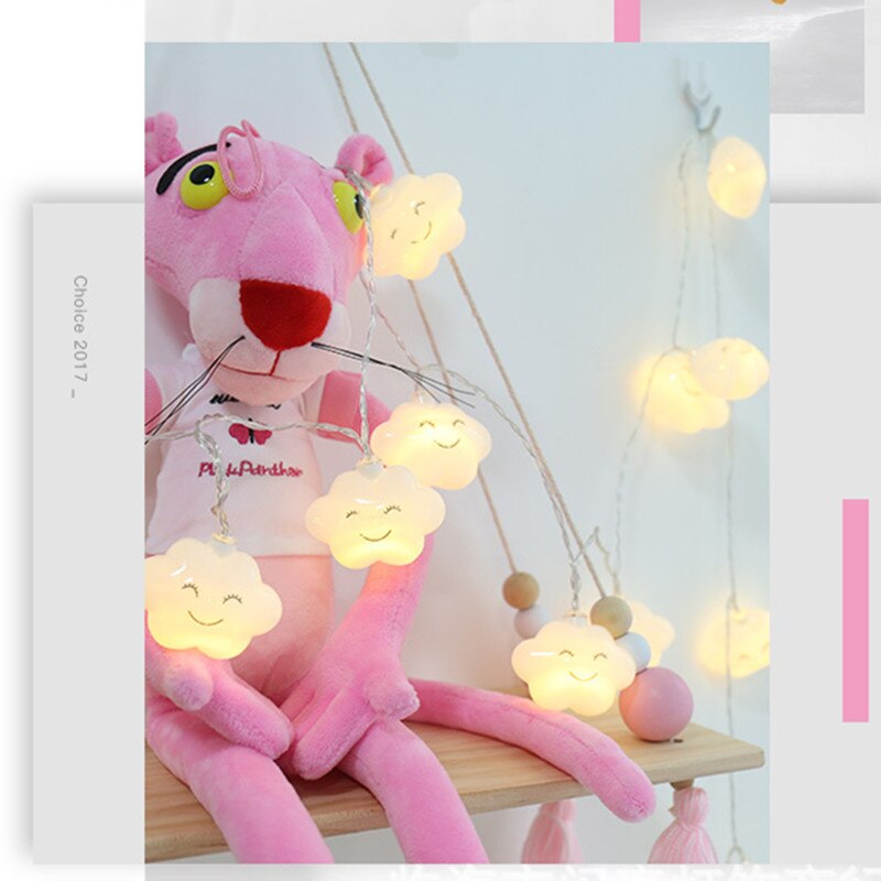 Guirnalda de luces Led con de nubes y estrellas para decoración del hogar, guirnalda bonita de Navidad para habitación de bebé, bricolaje, Año , boda, 6m/3m/1,5 m