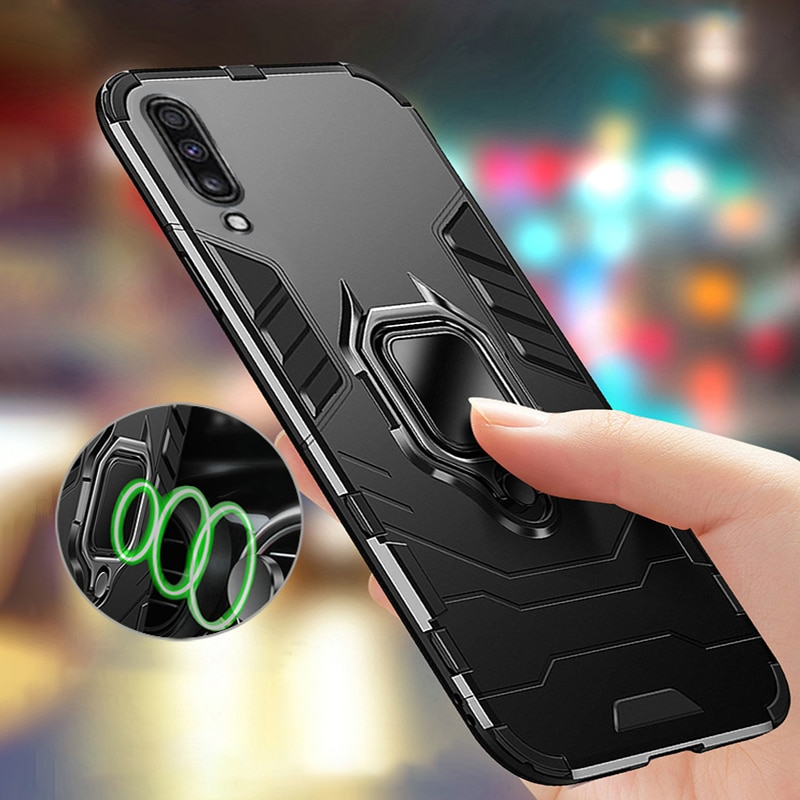 Armor Case voor Samsung Galaxy A30s Case Magnetische Ring Kickstand Heavy Duty Bumper Case voor Samsung A50 EEN 50 EEN 30S A50S A30 Case