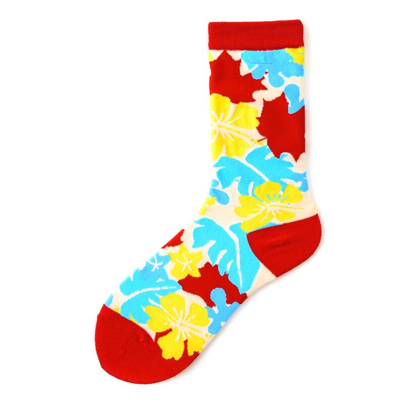 Kerstcadeau Kleurrijke Sokken Korte Grappige Katoenen Sokken Skate Harajuku Sokken Printing Warm Sok S: C