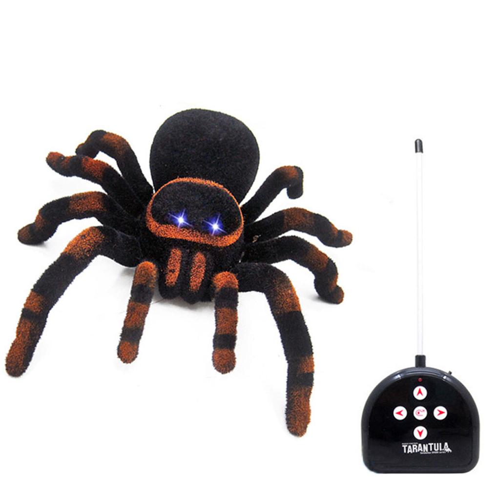 Remote Control Spider Realistic Soft Creepy Prank &amp; Joke Gag Toy Funny Toys Insect Bug Christmas &amp; Halloween Party Toys