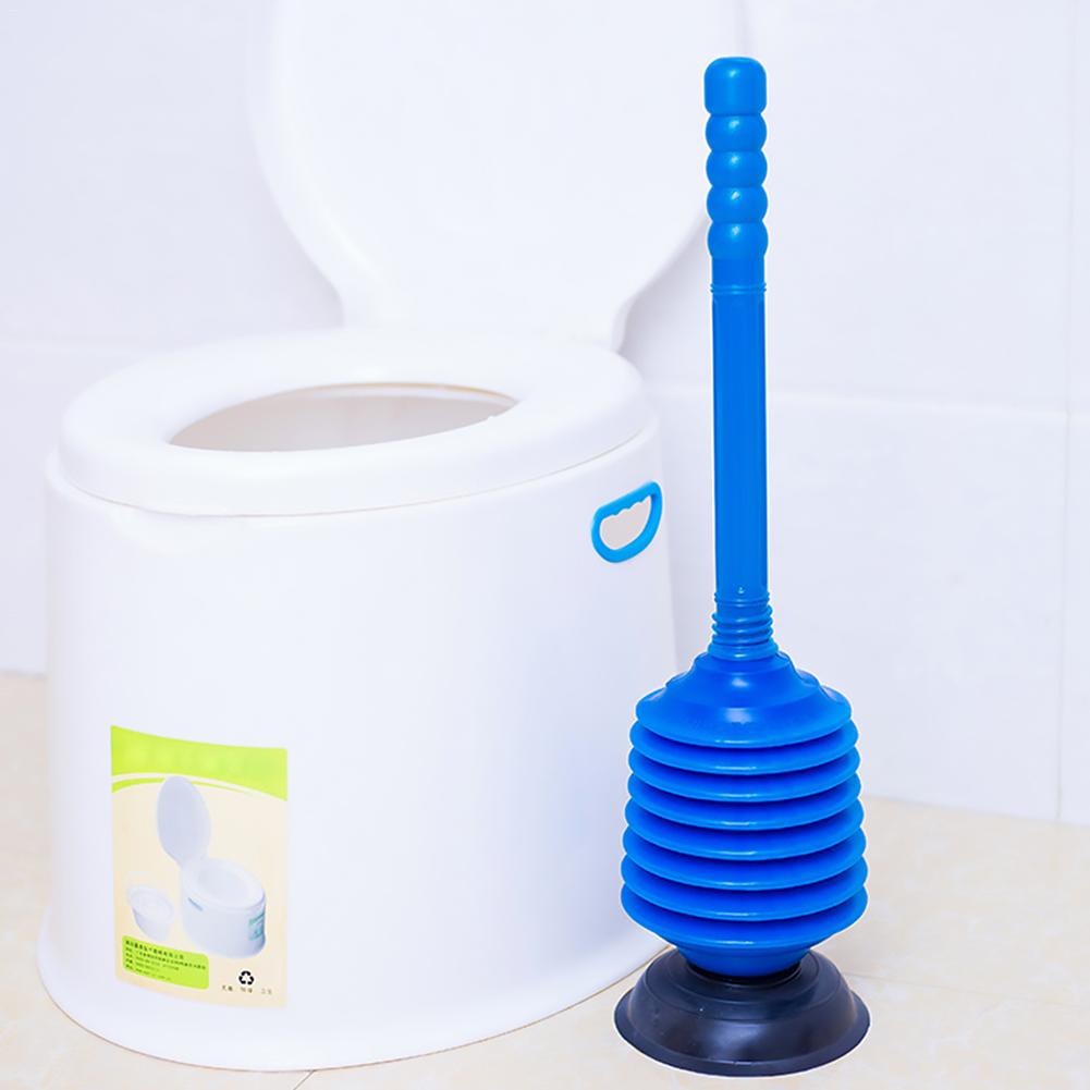 Bellows Accordion Toilet Plunger High Pressure Thrust Plunge Removes Heavy Duty Clogs From Clogged Bathroom Toilets