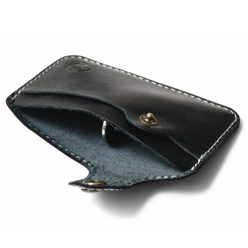 1 Stuks Retro Lederen Card Wallet Mannen Business Bank Kaarthouder Dunne Credit Card Case Handige Kleine Kaarten Pack Cash pocket