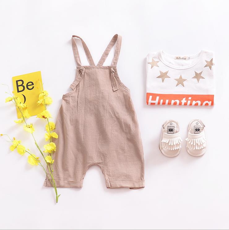 2018 European & American Style Neonati maschi Femmine Complessivo Dei Bambini di Estate Bambini Bretella Pantaloni Bambini Caldi di Vendita Vestiti: 5T