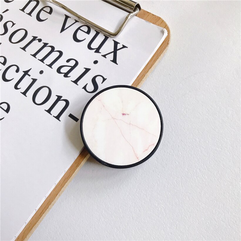 Glossy Popular Marble Expanding Phone Stand Grip Finger Rring Support Anti-Fall Round Foldable Mobile Phone Holder for iPhone 11: C7