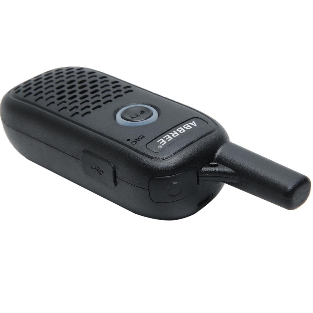 2 pz ABBREE AR-Q2 Mini portatile Walkie Talkie Dual PTT USB Charge VOX Radio bidirezionale ricetrasmettitore portatile UHF 400-470MHz