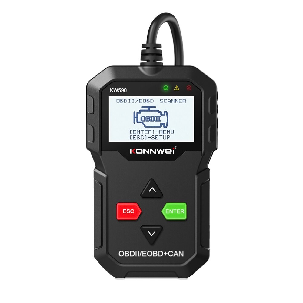 KONNWEI – KW590 outil de Diagnostic automatique de voiture, lecteur de Code, prise OBD2, Scanner de véhicule, prise en charge de plusieurs marques, langues,