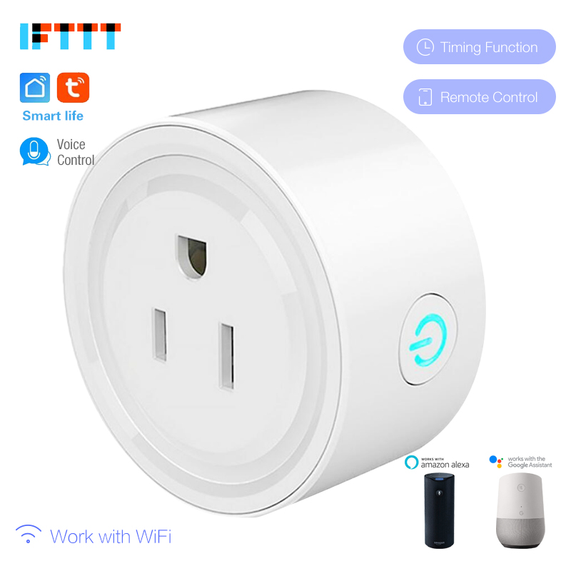 Smart Plug - WiFi Voice Control - EU/US/UK Plug Options - 2200W - Timing Socket: US plug 10A