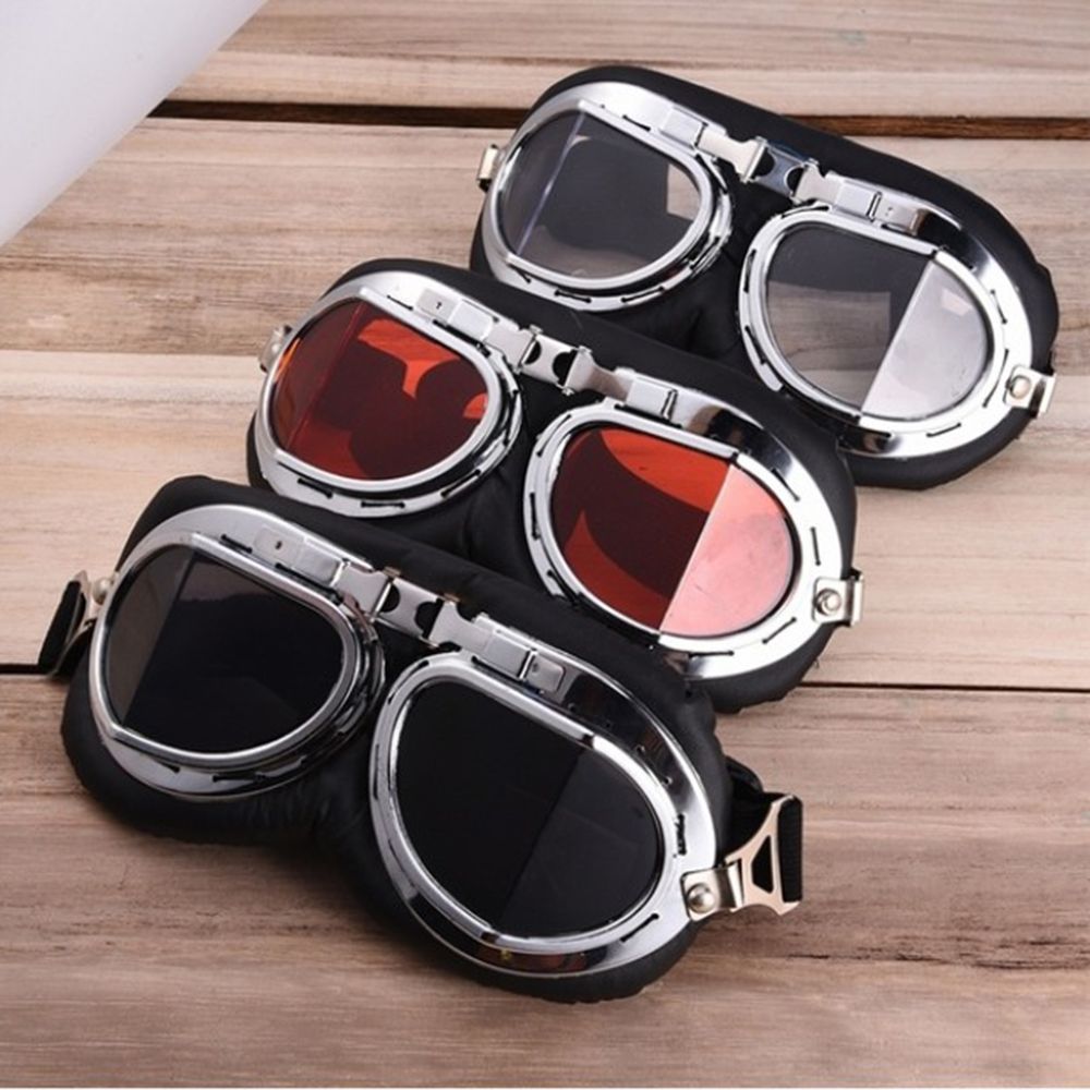 Retro Pilot Goggles Motor Beschermende Uitrusting Bril Oogbescherming Voor Motorcycle Cruiser Cafe Scooter Motoraccessoires