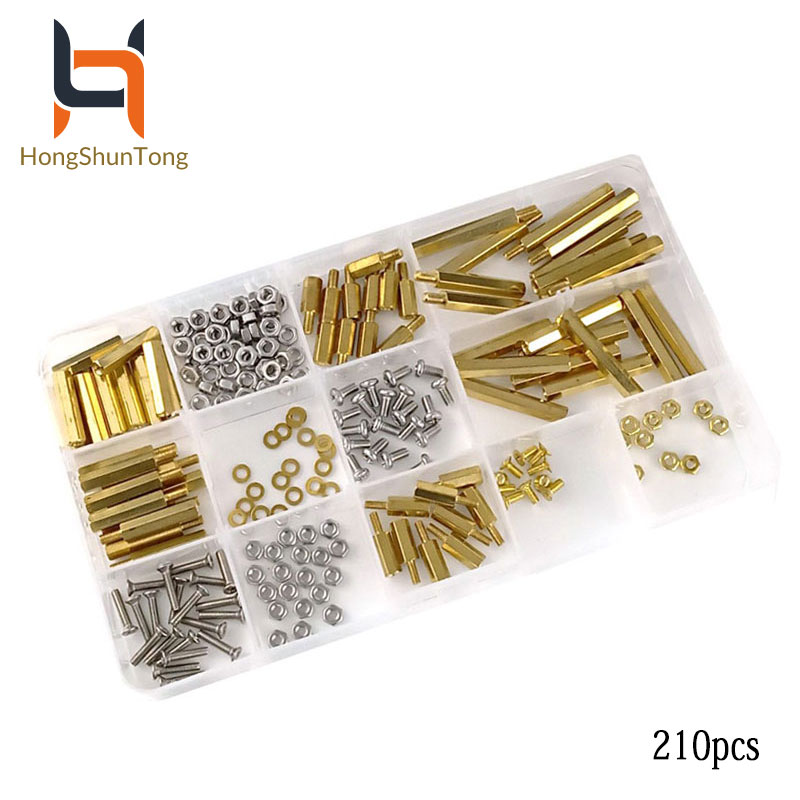 210 Stks/set Schroeven Kits Koper/Hex Stud Afstandhouders Schroef Noten Geschikt Voor Alle Soorten/Raspberry Pi 4 model B/3B +/3B Project