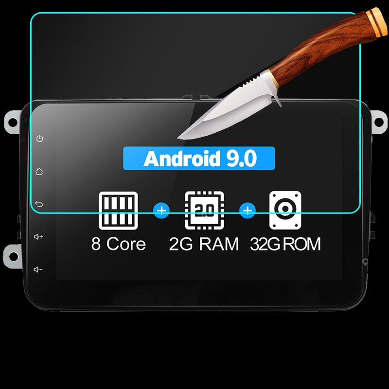 Gehard glas screen Beschermfolie Voor Asottu CDZ8060 2G android 7.1 auto dvd-speler 2 DIN Auto DVD GPS radio Stereo