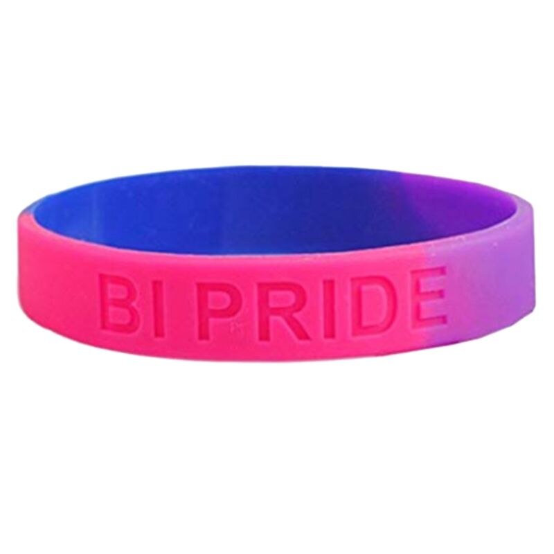 18 soorten Unisex LGBT Rainbow Letters Sport Zes-Kleur Gay Lesbische Trots Siliconen Rubber Polsbandje Armband Party Parade