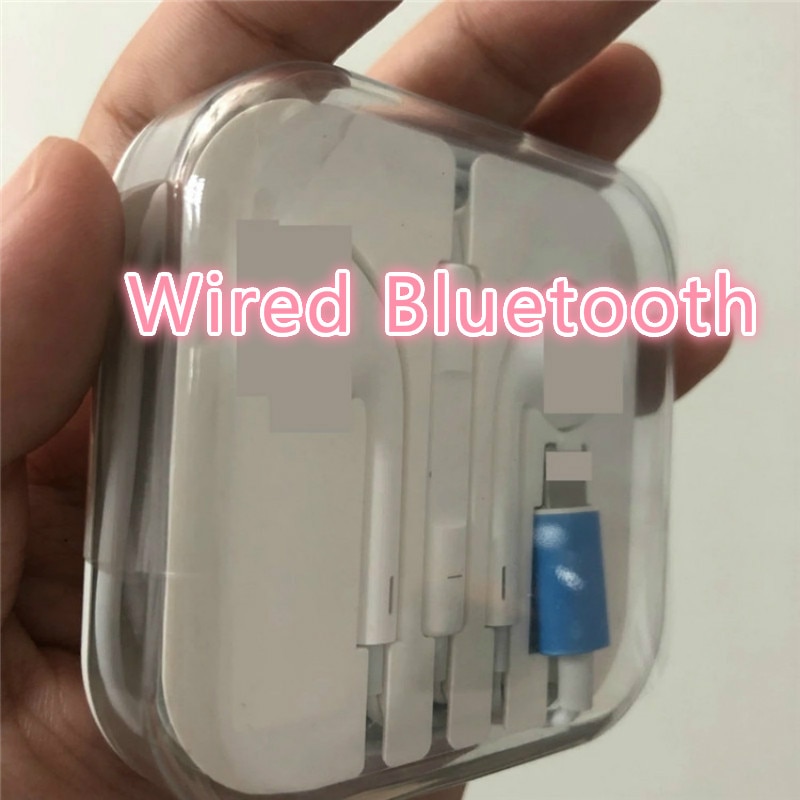Voor Iphone 7 Stereo Oortelefoon Head Set Met Mic In-Ear Wired Bluetooth Oortelefoon Voor Iphone 8 Plus X xr Xs 10