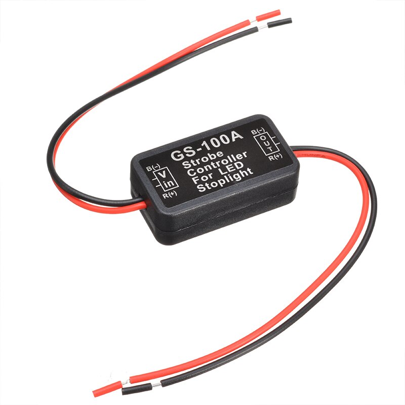 2pcs GS-100A Flash Stroboscoopcontroller Flasher Module Voor Auto LED Brake Stop Licht Lamp 12-24V Korte circuit Bescherming