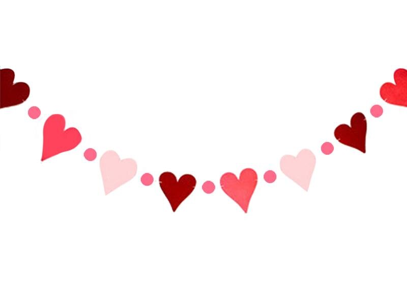 FunPa Romantic Heart Party Banner Colorful Heart S... – Vicedeal