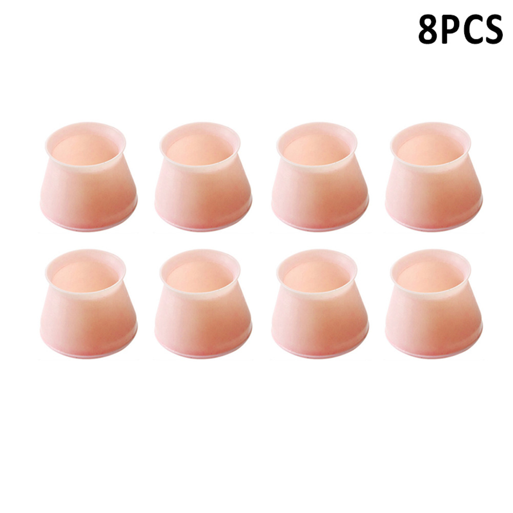 4/8/16 Pcs Furniture Table Chair Leg Floor Feet Cap Cover Protector Non-slip Table Leg Caps Foot Protection Bottom Cover P7Ding: Pink 8pcs