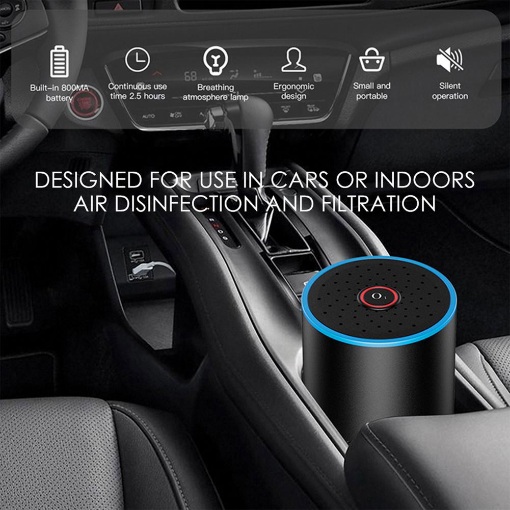 Car Air Purifier Portable Low Noise Lightweight Air Cleaner