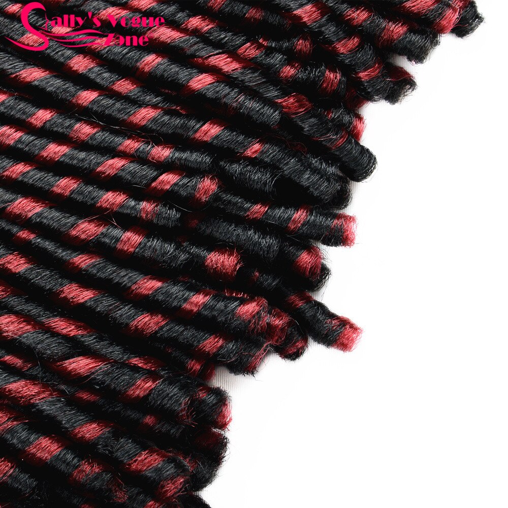 Trenzas de ganchillo salyhair de 14 pulgadas, 70g por paquete, extensiones de pelo trenzado sintético de Color Piano, peinados Afro, Locs de imitación suaves Burdeos