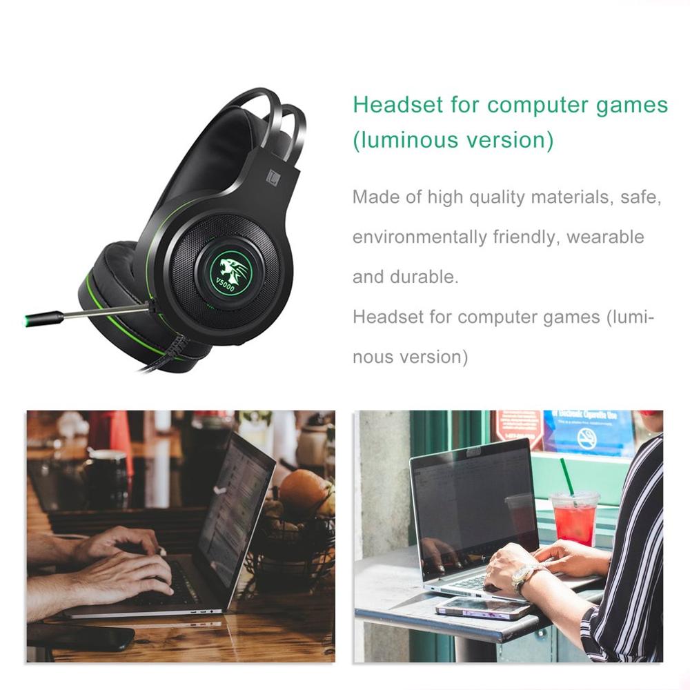 Profession Wired Gaming Headset Headphone With 7.1 RGB USB 3.5mm Headphone For PC Gaming Headphones stereo