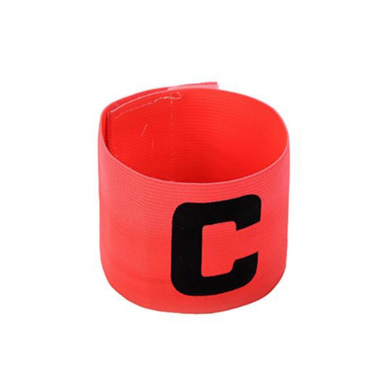 1 pc football game captain c word mark armband paste team leader c word nylon flexible for football sports accessories unisex: Rose-red