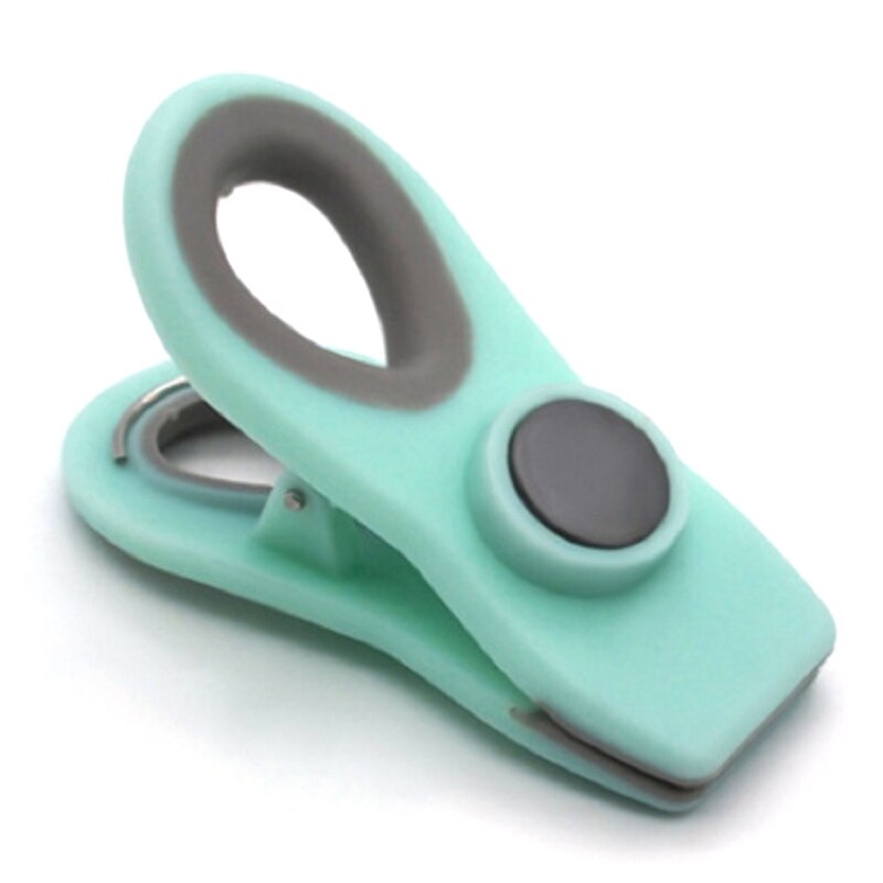Magnetic Multipurpose Bag Clips Bag Fresh Keeping Clamp Sealer For Kitchen Refrigerator Magnet Clips Sealing Portable: green
