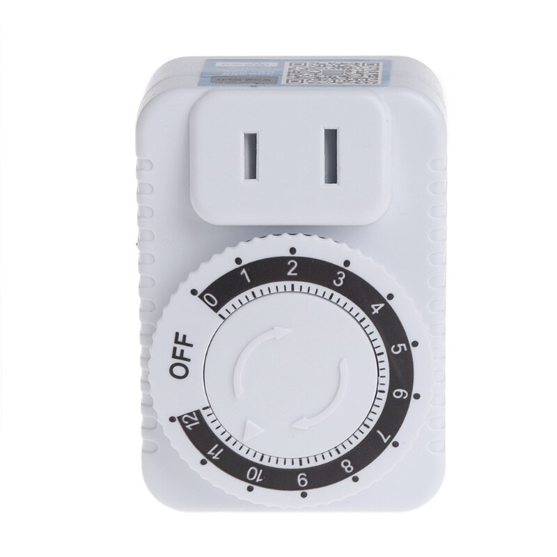 AC 110V 12 Hour Mechanical US Plug Switch Timer Socket for Home Appliances Control Motorcycle Charging Timer 10A 1200W L93C: 220v