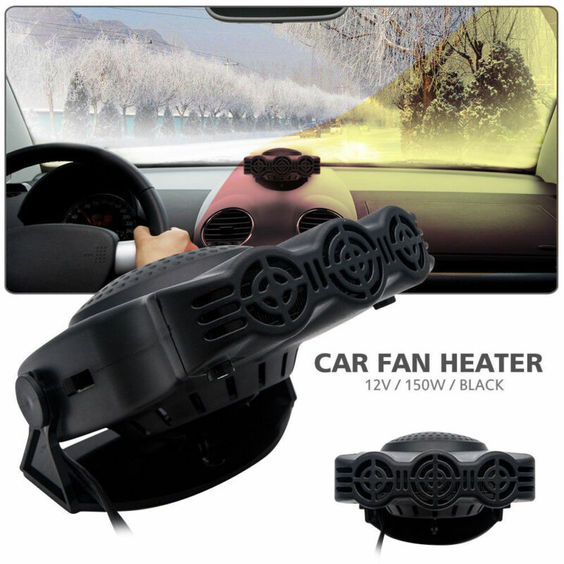 2 In 1 12V Car hearter Portable Car Interior Electric Heater Fan Defroster Vehicle Demister 150W