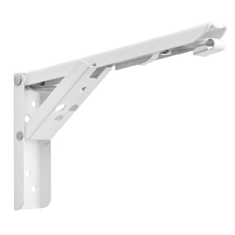 2Pcs Triangle Folding Bracket Adjustable Wall Mounted Table Shelf Heavy Duty Bench Support Furniture Hardware Accessory: W-14