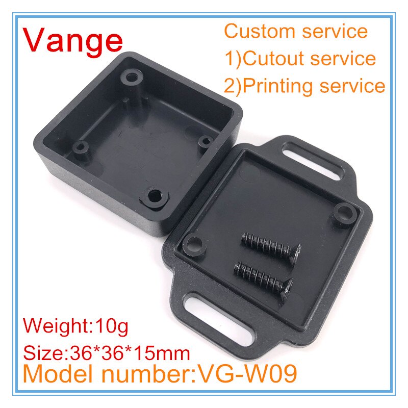 2pcs/lot injection molding small plastic case IP54 ABS plastic boxes enclosure for wall-mounted diy project 36*36*15mm
