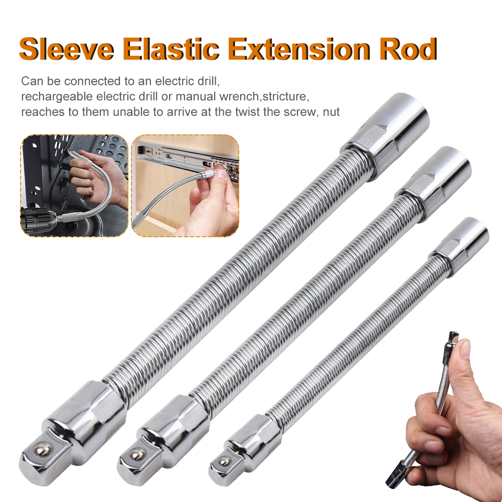 Drive Flexible Socket Extension Bar Adapter Metal Shaft Conversion Head High Torque Socket Ratchet Wrench Extender 1/4 3/8 1/2