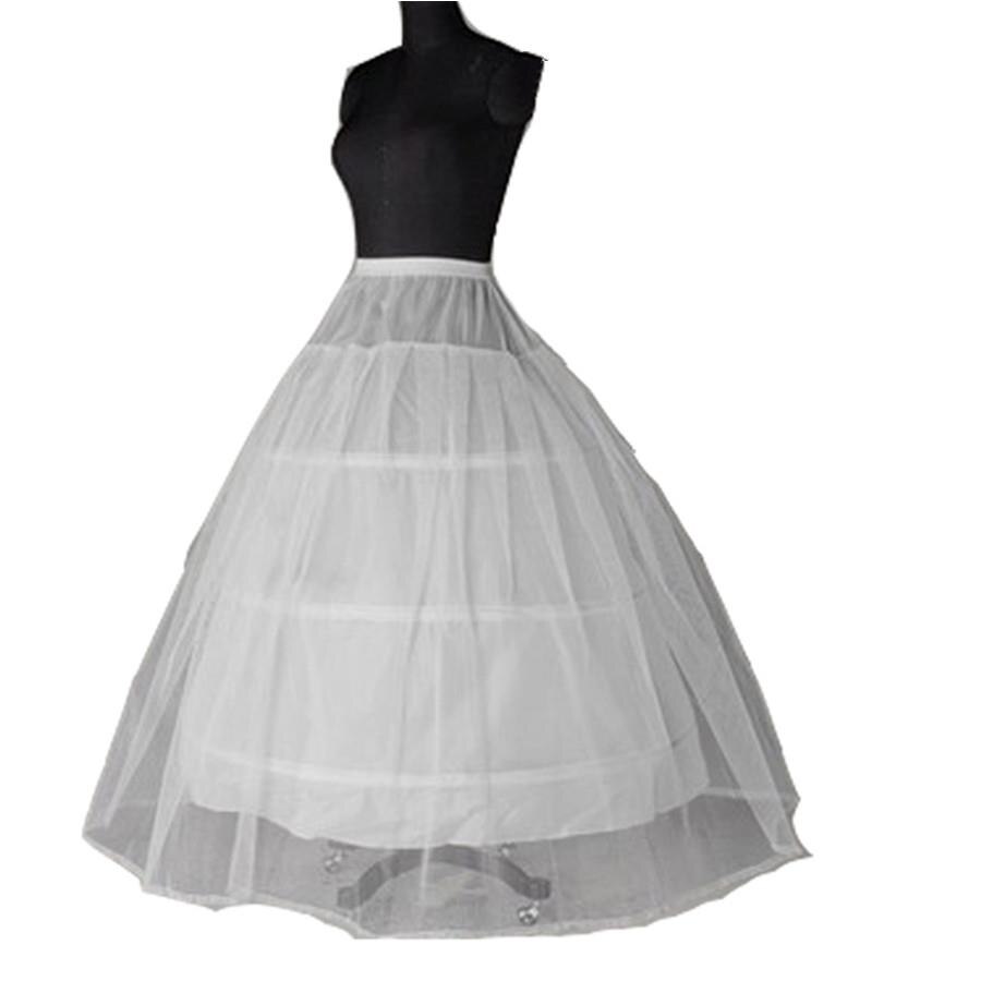 Plus size In Stock 3 Hoop Ball Gown Bone Full Crinoline Petticoats For Wedding Dress Wedding Skirt Accessories Slip