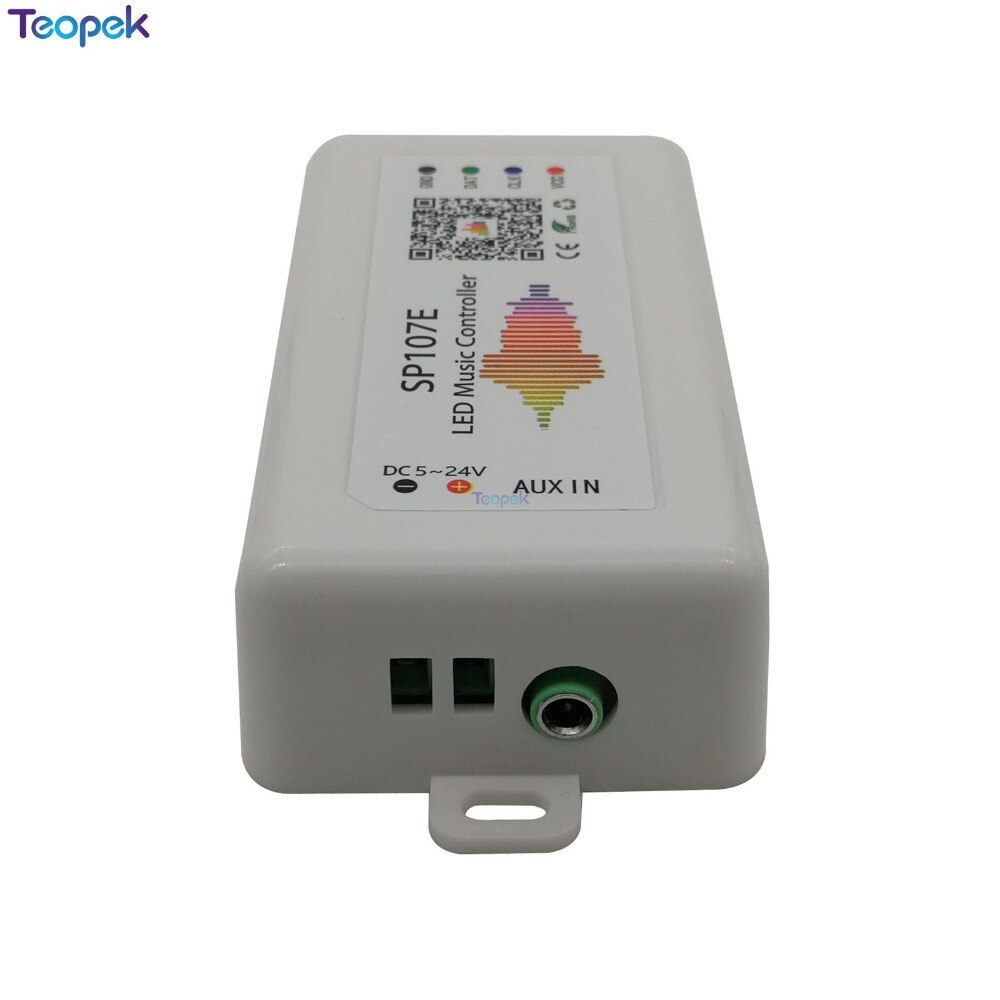 SP107E Spi Led Muziek Controller Bluetooth Voor WS2812B WS2811 SK6812 UCS1903 LPD6803 WS2801 Led Pixel Strip Licht DC5-24V