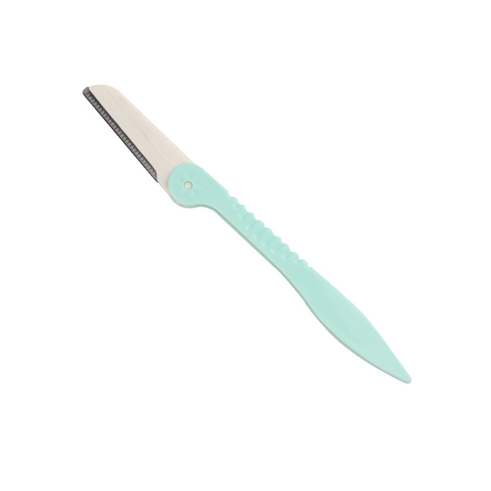1/3PCS Eyebrow Razor Eyebrow Trimmer Shaver Blade Eye Brow Shaper Face Razor Facial Hair Remover for Eye Beauty Makeup Tools: 1pc green
