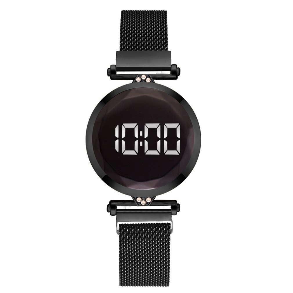 Praktische Luxe Led Vrouwen Magnetische Armband Horloges Digitale Jurk Horloge Quartz Horloge Dames Klok: Default Title