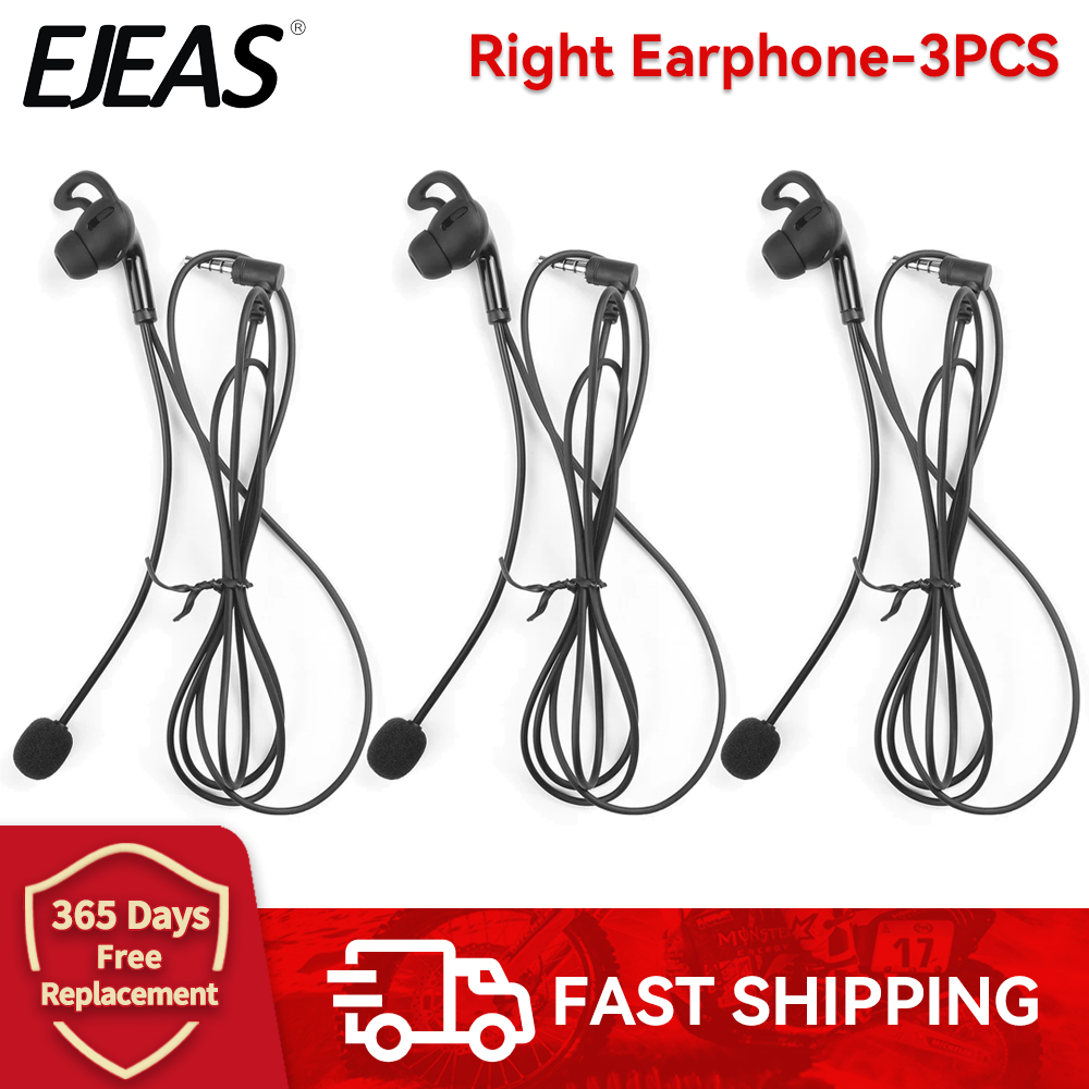 3/1 Uds EJEAS V6C/V4C árbitro auriculares internos para FBIM juez oído intercomunicador auriculares Full Duplex fútbol árbitro auriculares: Rojo