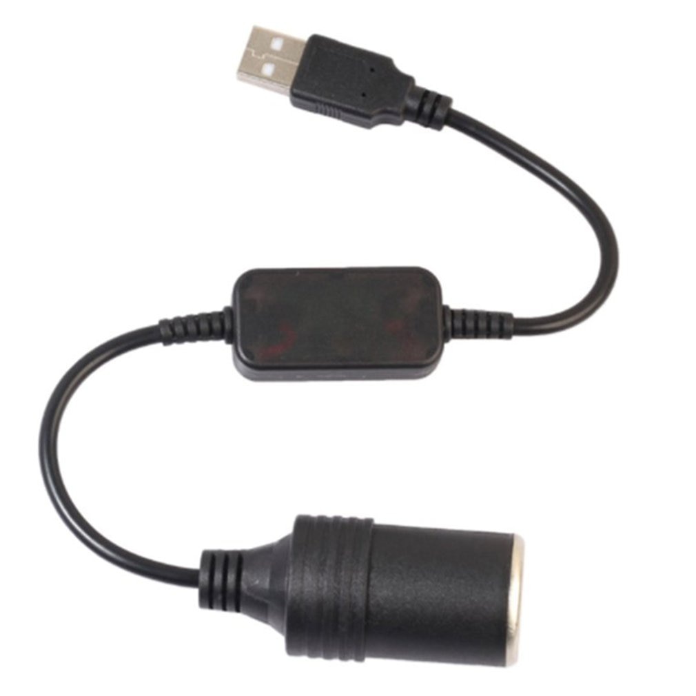 5V 2A Usb Male Naar 12V Sigarettenaansteker Converter Kabel Adapter Voor Dvr Auto-Oplader elektronica Auto Accessoires: Default Title