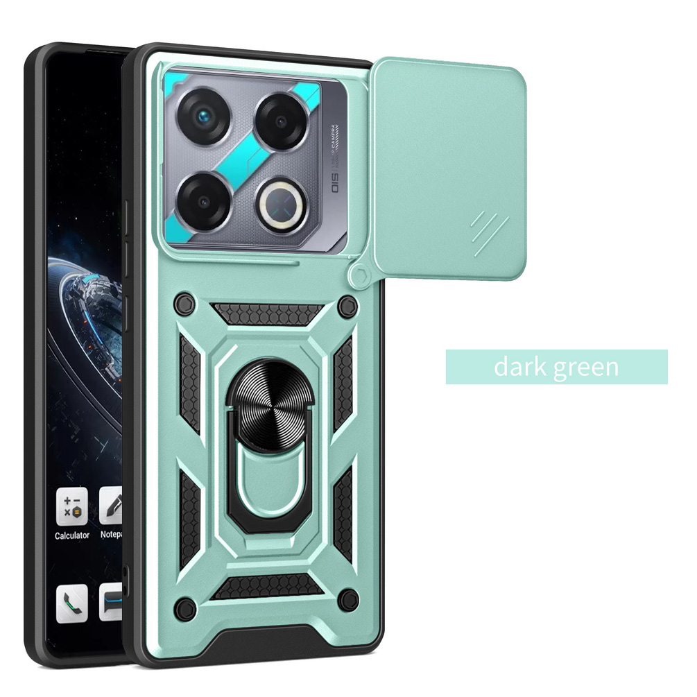 Funda protectora de cámara para INFINIX GT 20 Pro GT20 Pro Infinix Note 40 Pro + Note 40 Pro Note40 Armor cubierta de anillo híbrido: PU / Naranja