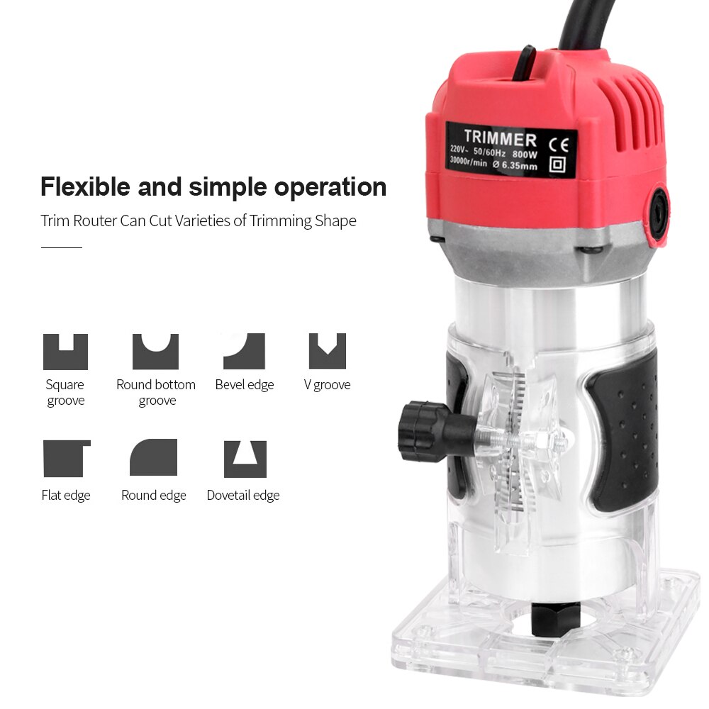 Woodworking Electric Trimmer Router Laminate Edge Trimmer Wood Router Woodworking Milling Engraving Slotting Carving Machine