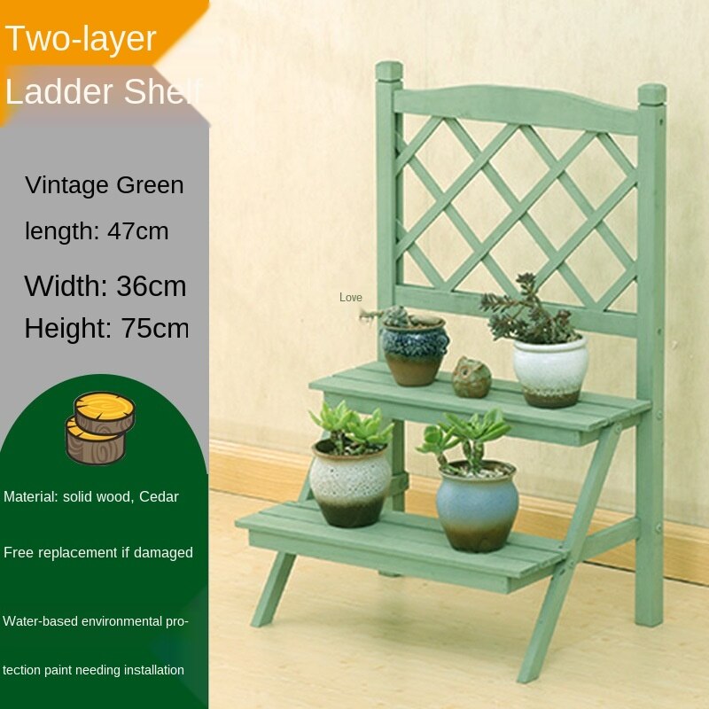 Multi Layers Solid Wood Plant Stand Mediterranean ... – Vicedeal
