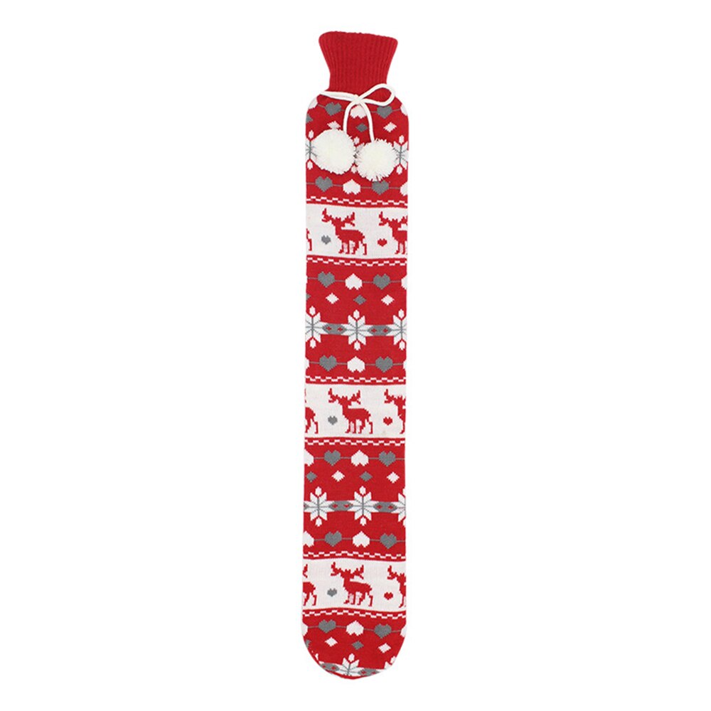 52cm Removable Cover Fur Rubber Water Bottle Extra Long Christmas Water Bottles Bag For Waist Hand Foot Warming: K
