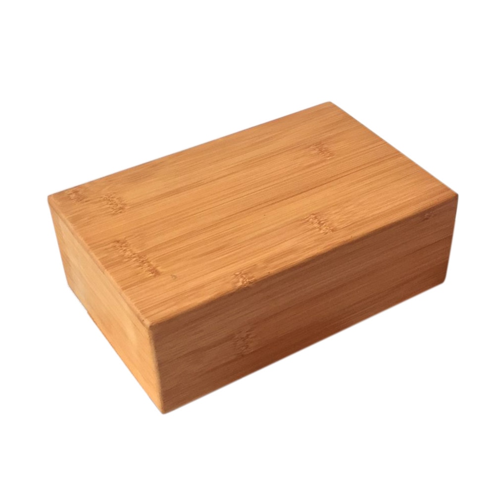 1pc yoga pilates block halkfri naturlig bambu handstående yoga rörelse gym fitness träning gymnastik träning tegel