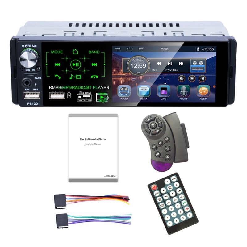 4.1 tuuman painallus sn auto  mp5 soittimen subwoofer tuki mikrofoni ja kamera auto vastaanotin bluetooth rmvb/radio/bt soitin am fm ra