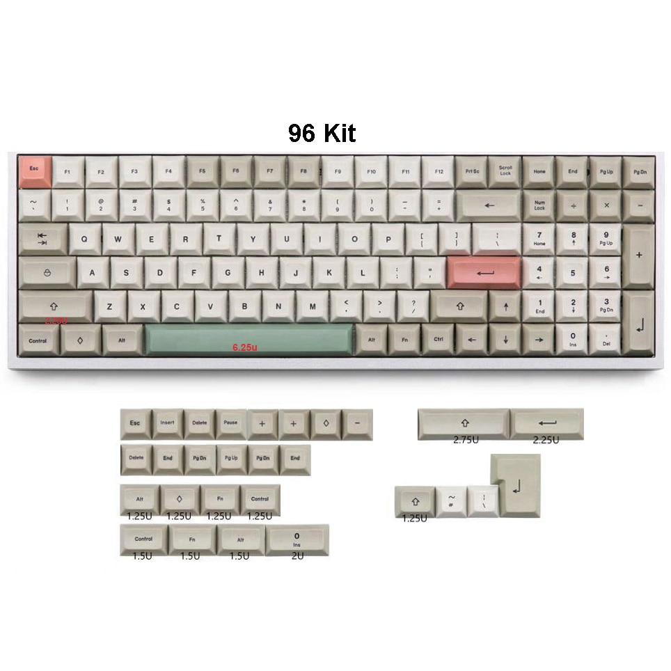Keyboard Colorway 9009 Colorway PBT DSA Dye-sub Keycaps Compatible C... – Grandado