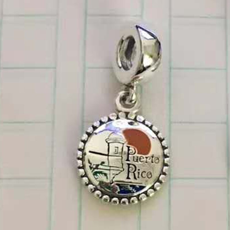 Silver 925 St. Augustine, Fl.puerto Rico, Beaukant, I Hold Your Heart Forever Charm Diy Original Woman Jewelry: 2