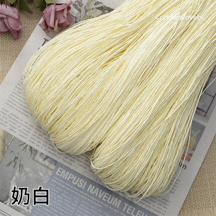 500G Raffia Stro Garen Hand Haken Garen Voor Diy Hoeden Handtassen Kussens Verpakking Wikkelen Materiaal Gehaakte Stro Hoed Lijn tas: 2
